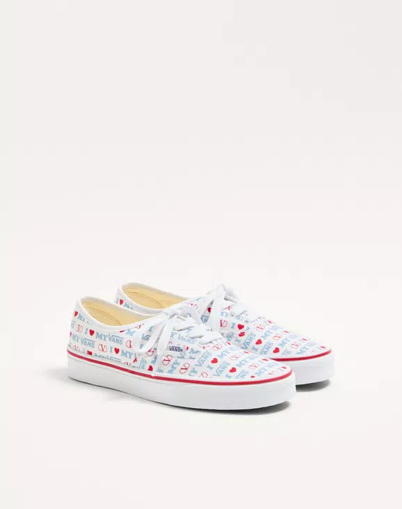Valentino Valentino Garavani And Vans Low-Top Trainer In Valentino Vans Love Print Fabric - Image 7
